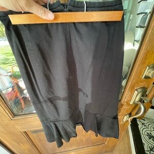 Harve Benard Black Skirt with Ruffle Detail